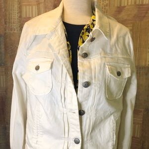 JCrew White Denim Jacket